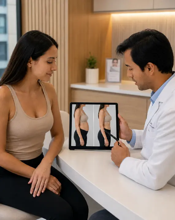 Referencia visual de una evaluación médica